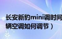 长安新豹mini调时间（长安跨越新豹MINI车辆空调如何调节）