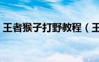 王者猴子打野教程（王者荣耀猴子打野攻略）