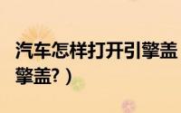 汽车怎样打开引擎盖（如何打开汽车发动机引擎盖?）