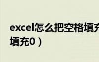excel怎么把空格填充0（excel中怎么给空值填充0）