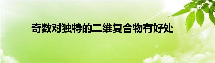 奇数对独特的二维复合物有好处