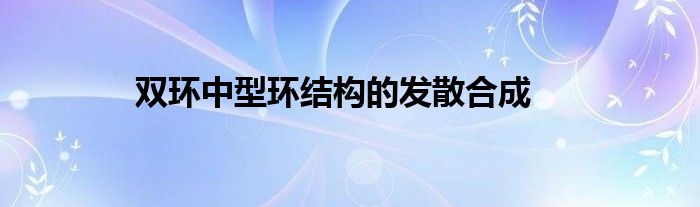 双环中型环结构的发散合成