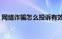 网络诈骗怎么投诉有效（网络诈骗怎么投诉）