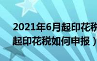 2021年6月起印花税怎么申报（2021年6月起印花税如何申报）
