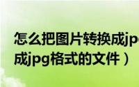 怎么把图片转换成jpg文件格式（图片怎么转成jpg格式的文件）
