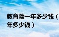 教育险一年多少钱（给孩子买教育险,一般一年多少钱）