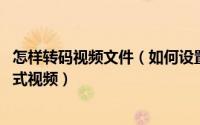 怎样转码视频文件（如何设置确然转码大师输出MP4文件格式视频）