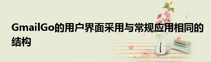 GmailGo的用户界面采用与常规应用相同的结构