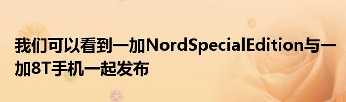 我们可以看到一加NordSpecialEdition与一加8T手机一起发布