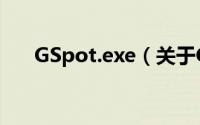 GSpot.exe（关于GSpot.exe的简介）