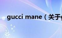 gucci mane（关于gucci mane的简介）