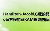 Hamilton-Jacobi方程的弱KAM理论（关于Hamilton-Jacobi方程的弱KAM理论的简介）