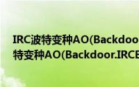 IRC波特变种AO(Backdoor.IRCBot.ao)病毒（关于IRC波特变种AO(Backdoor.IRCBot.ao)病毒的简介）
