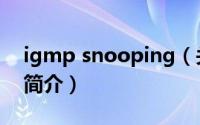 igmp snooping（关于igmp snooping的简介）