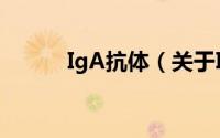 IgA抗体（关于IgA抗体的简介）