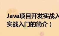Java项目开发实战入门（关于Java项目开发实战入门的简介）
