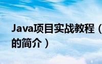Java项目实战教程（关于Java项目实战教程的简介）