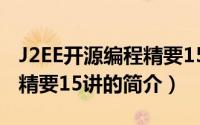 J2EE开源编程精要15讲（关于J2EE开源编程精要15讲的简介）