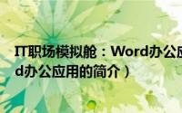IT职场模拟舱：Word办公应用（关于IT职场模拟舱：Word办公应用的简介）