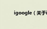 igoogle（关于igoogle的简介）