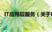 IT应用层服务（关于IT应用层服务的简介）