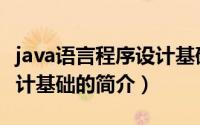 java语言程序设计基础（关于java语言程序设计基础的简介）