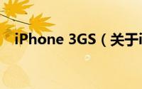 iPhone 3GS（关于iPhone 3GS的简介）