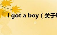 I got a boy（关于I got a boy的简介）