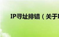 IP寻址排错（关于IP寻址排错的简介）