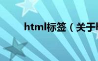 html标签（关于html标签的简介）