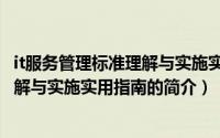 it服务管理标准理解与实施实用指南（关于it服务管理标准理解与实施实用指南的简介）