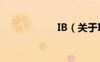IB（关于IB的简介）