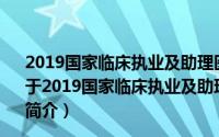 2019国家临床执业及助理医师资格考试笔试重难点精析（关于2019国家临床执业及助理医师资格考试笔试重难点精析的简介）