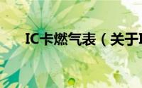 IC卡燃气表（关于IC卡燃气表的简介）