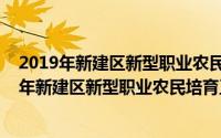 2019年新建区新型职业农民培育工作实施方案（关于2019年新建区新型职业农民培育工作实施方案的简介）