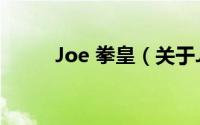 Joe 拳皇（关于Joe 拳皇的简介）