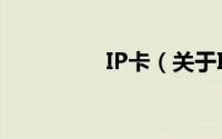 IP卡（关于IP卡的简介）