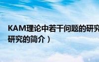 KAM理论中若干问题的研究（关于KAM理论中若干问题的研究的简介）