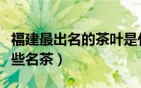 福建最出名的茶叶是什么茶（福建的茶叶有哪些名茶）