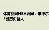 体育新闻NBA要闻：米德尔顿连续两场季后赛20分10板5助5断历史首人