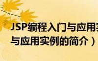 JSP编程入门与应用实例（关于JSP编程入门与应用实例的简介）