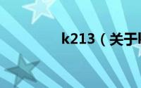 k213（关于k213的简介）