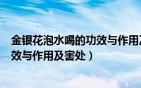 金银花泡水喝的功效与作用及害处图片（金银花泡水喝的功效与作用及害处）