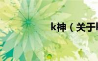 k神（关于k神的简介）