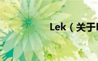 Lek（关于Lek的简介）