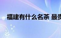 福建有什么名茶 最贵（福建有什么名茶）