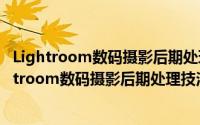 Lightroom数码摄影后期处理技法从入门到精通（关于Lightroom数码摄影后期处理技法从入门到精通的简介）