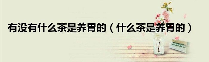 有没有什么茶是养胃的（什么茶是养胃的）