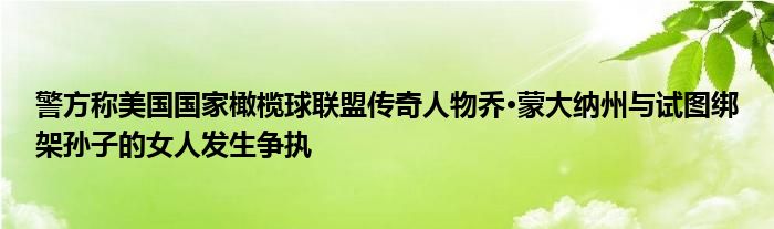 警方称美国国家橄榄球联盟传奇人物乔·蒙大纳州与试图绑架孙子的女人发生争执