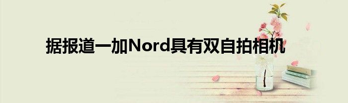 据报道一加Nord具有双自拍相机
